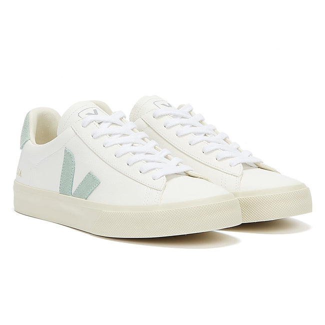 Veja Campo Womens White / Matcha Trainers Hover Image