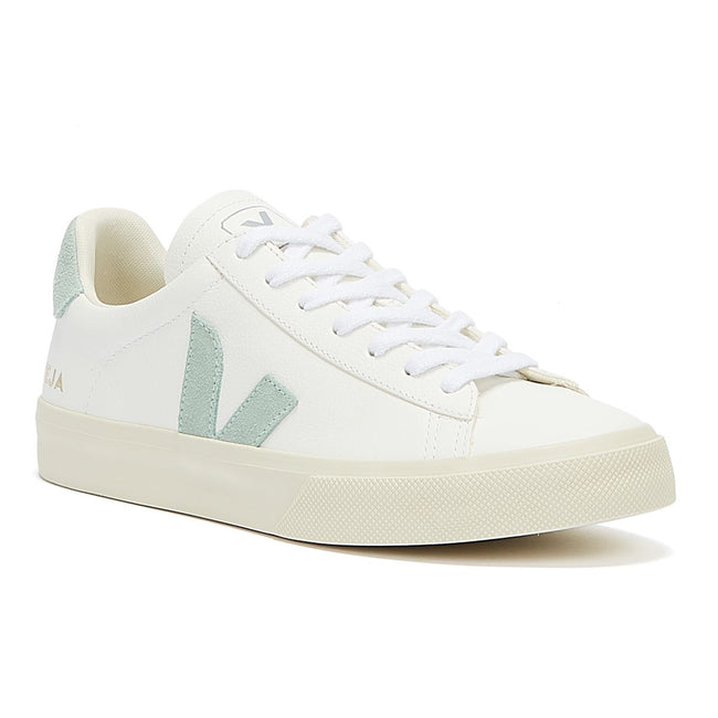 Veja Campo Womens White / Matcha Trainers Main Image